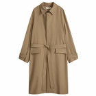 Róhe Men's Relaxed Car Coat in Khaki