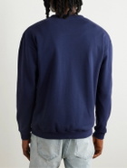 CELINE - Logo-Print Cotton-Blend Jersey Sweatshirt - Blue