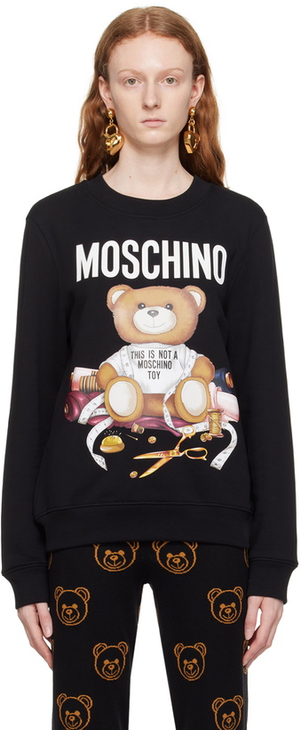 Photo: Moschino Black Teddy Bear Sweatshirt