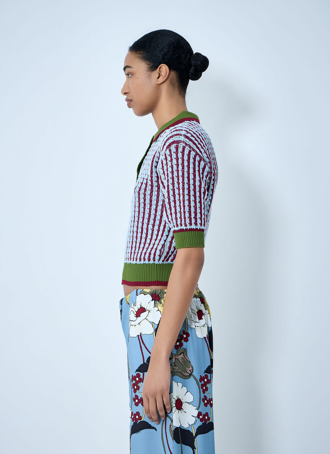 Marni Textured Knit Polo Sweater
