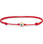 Luis Morais - Cord, Enamel and Gold Bracelet - Red