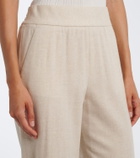 Eleventy Wool and cashmere wide-leg pants