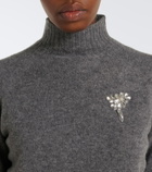 Simone Rocha Embellished cashmere turtleneck sweater