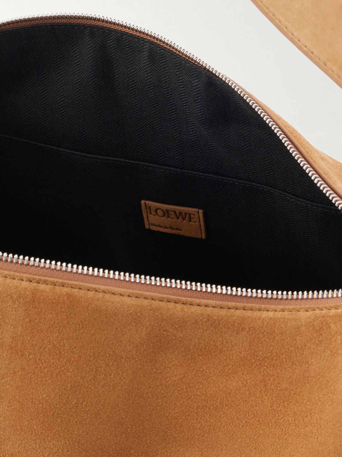 LOEWE - Loop Logo-Debossed Suede Messenger Bag