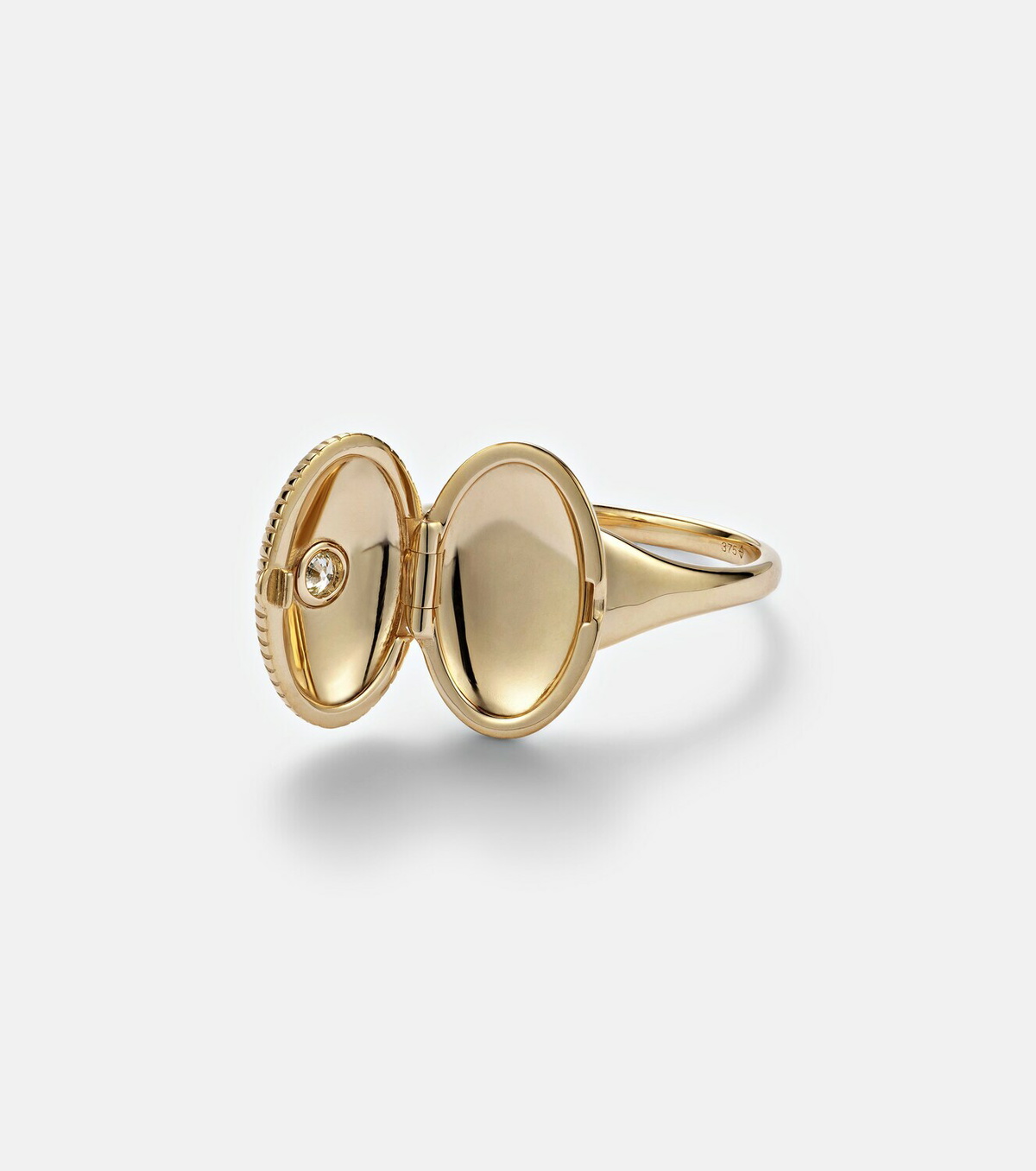 Persée 9kt gold ring with diamond