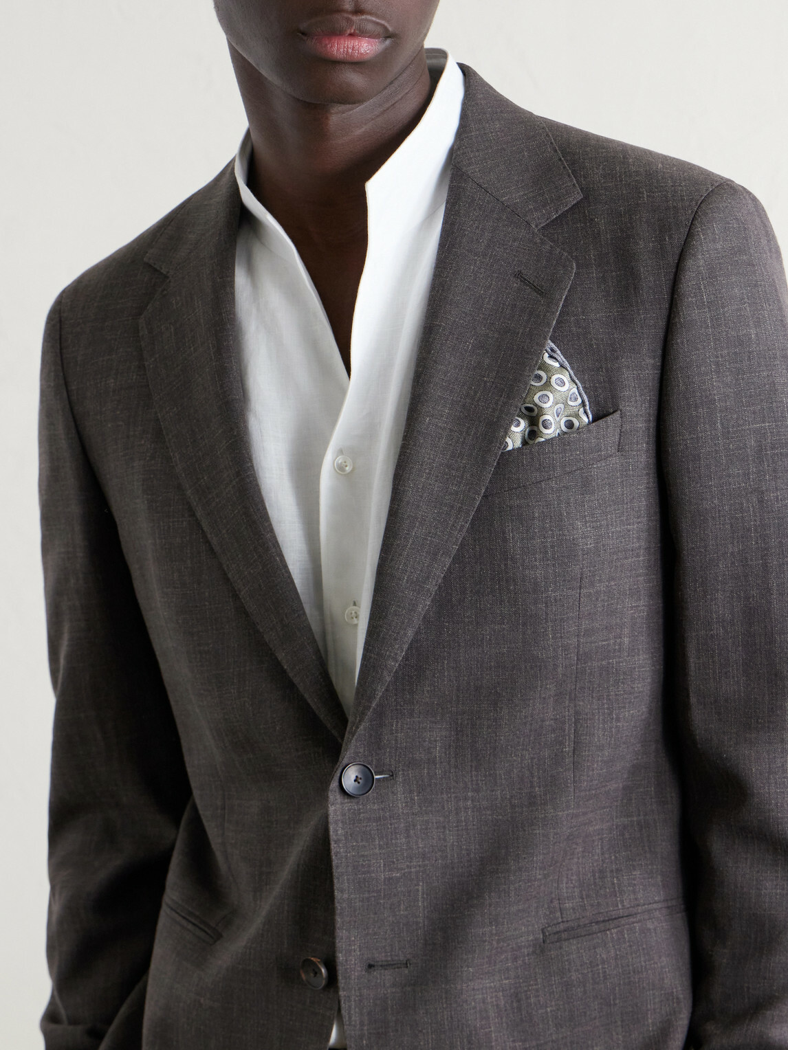 Mr P. - Wool, Silk and Linen-Blend Suit Jacket - Brown