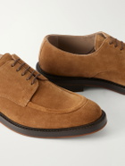 Manolo Blahnik - Newbury Suede Derby Shoes - Neutrals