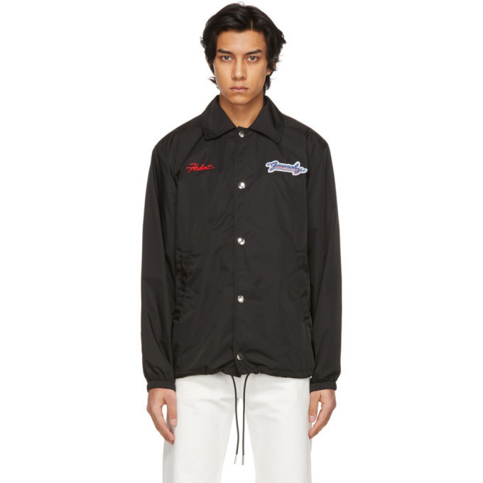Photo: Givenchy Black Embroidered Patches Motel Windbreaker Jacket