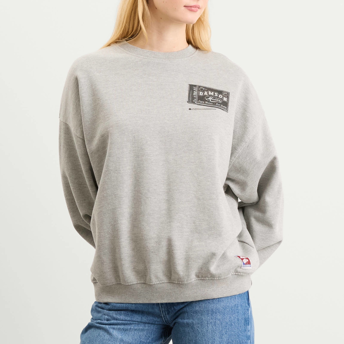 Damson Madder Women's DM General Store Sweatshirt in Grey