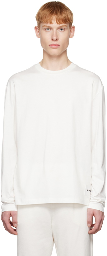 Photo: Jil Sander Three-Pack White Long Sleeve T-Shirts