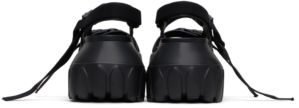 Rick Owens Black Hollywood Mega Tractor Sandals