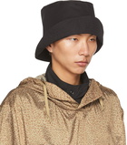 Engineered Garments Black Cotton Bucket Hat