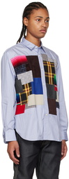 Junya Watanabe Blue Patchwork Shirt