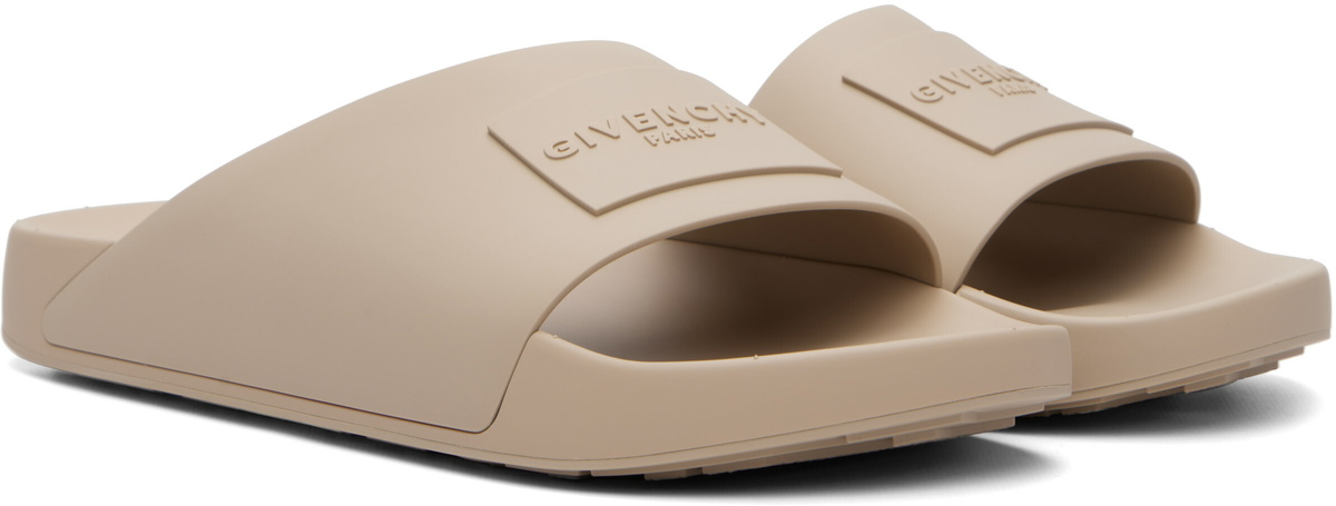 Givenchy Beige Label Slide Sandals