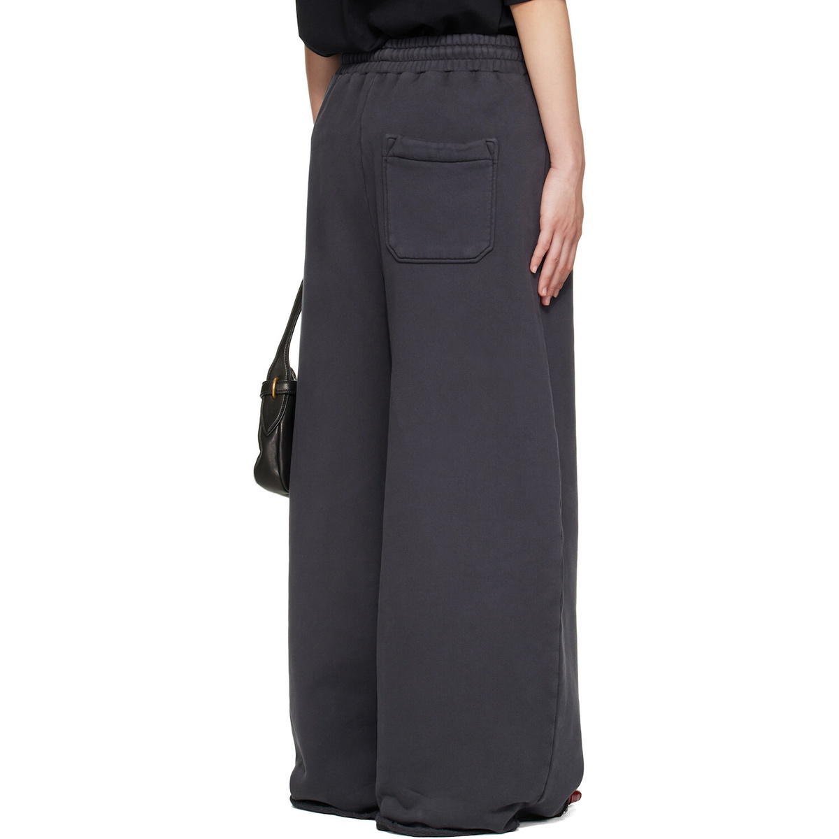 LU'U DAN Gray Raw-Cut Bontan Sweatpants