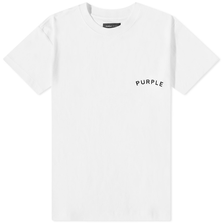 Photo: Purple Brand Men's Textured Logo T-Shirt in White