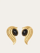 Ferragamo Womens Earrings with gems in Black