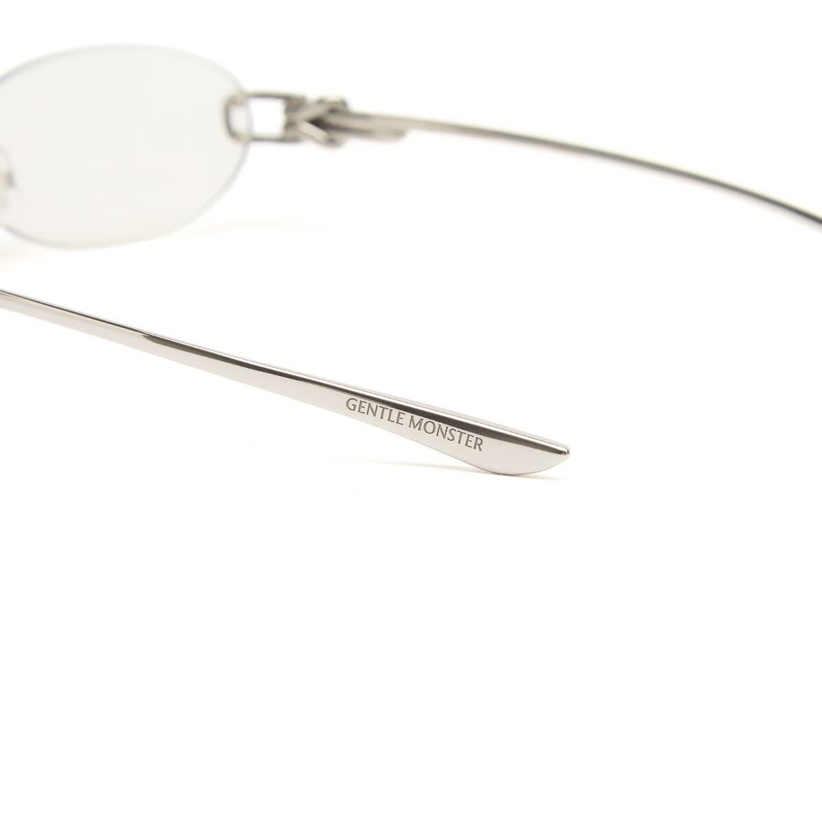 Gentle Monster Musubi Optical Glasses in Silver/Clear 