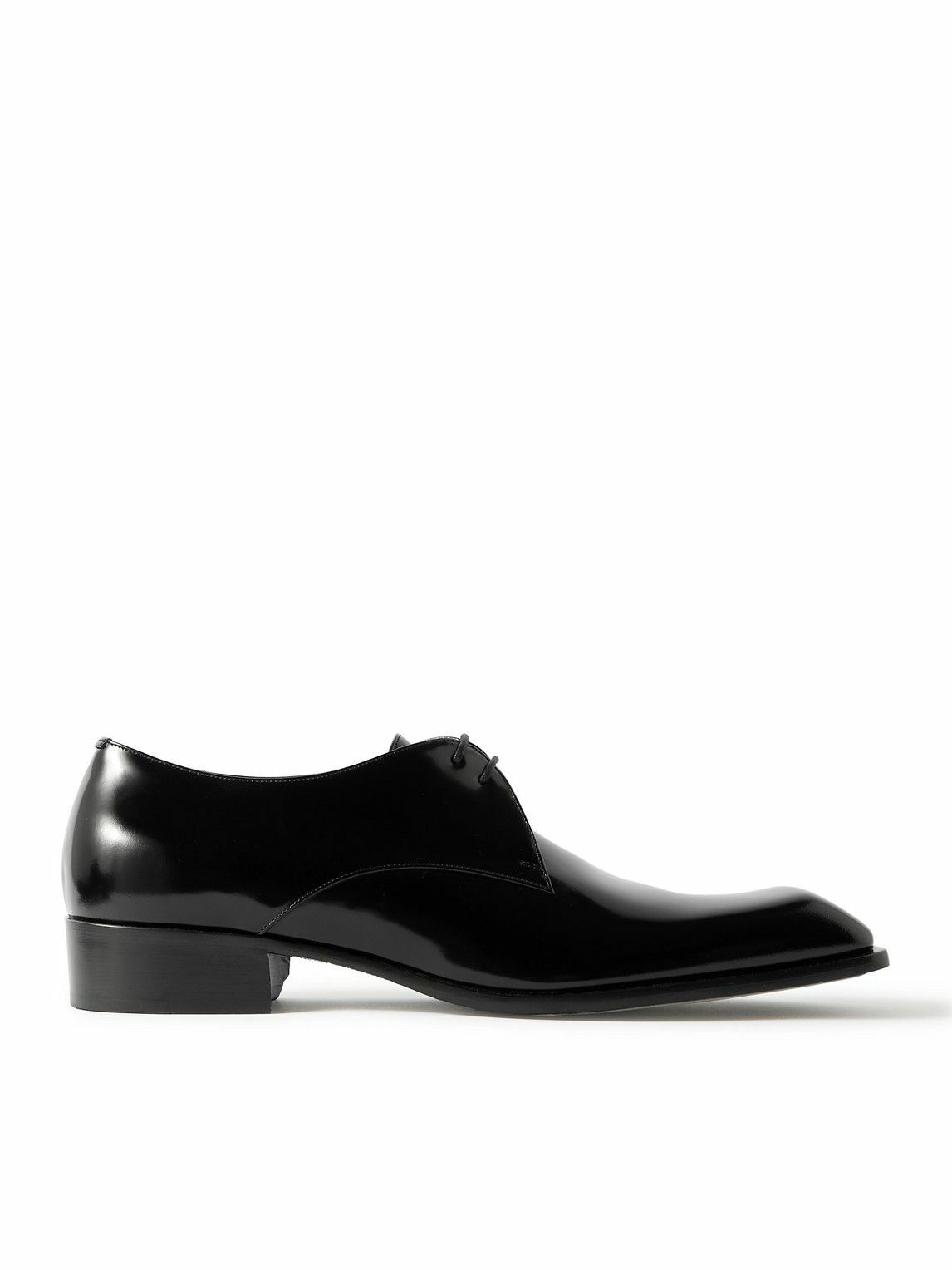 Saint Laurent Glossy Black Formal Shoes Saint Laurent Army 20 Wingtip Derby Shoes Black Polished  main image 2