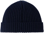 Moncler Enfant Baby Navy Cable Knit Beanie