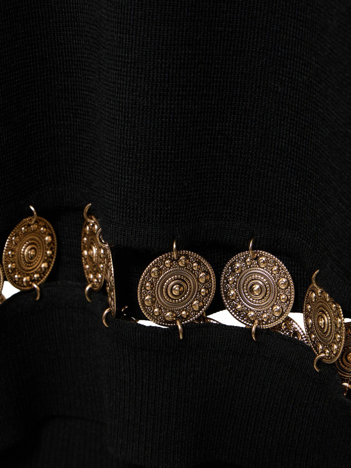 RABANNE Embellished Wool & Silk Sweater