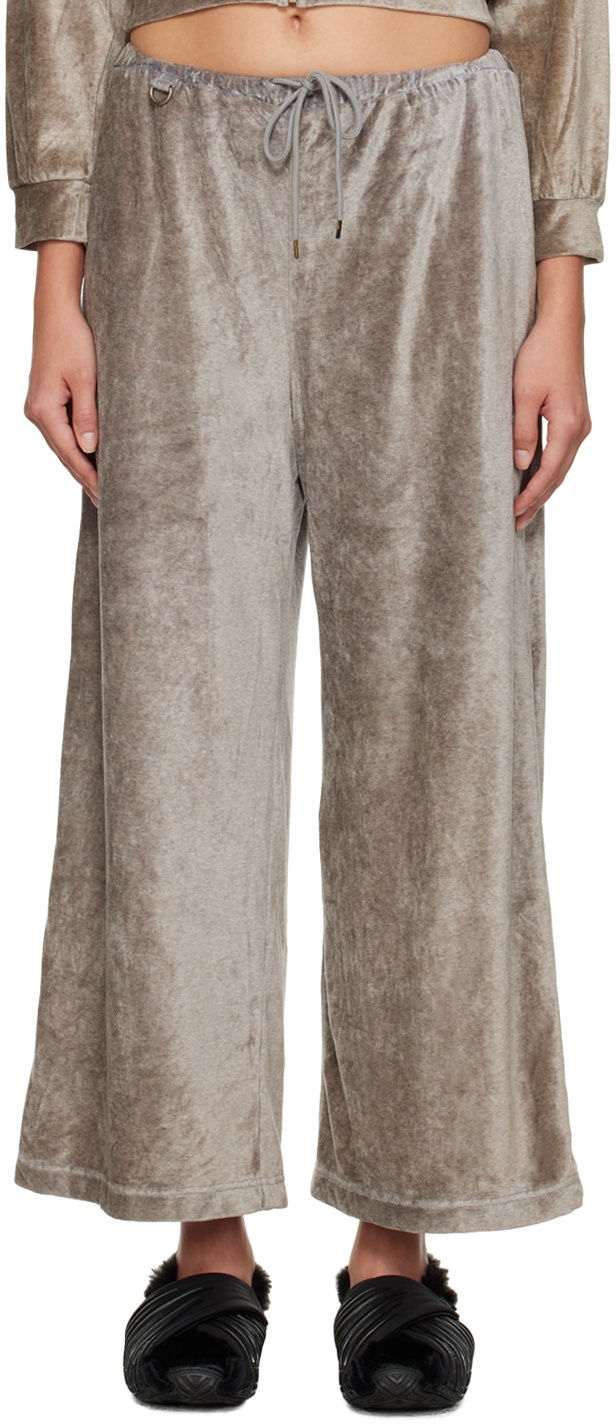 Photo: Doublet Gray Crystal-Cut Lounge Pants