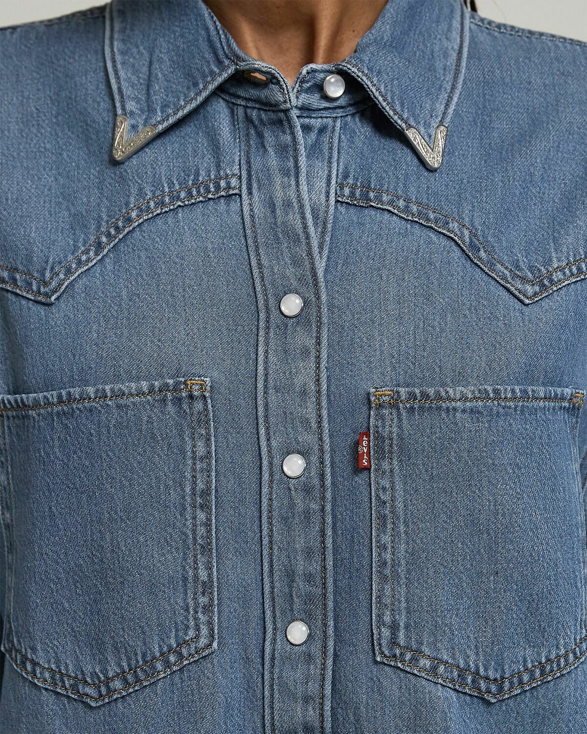 Levis TEODORA WESTERN SHIRT Blue Womens Shirts & Blouse