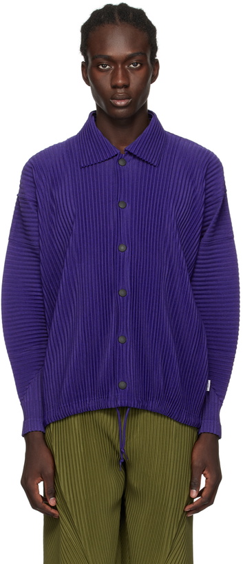 Photo: HOMME PLISSÉ ISSEY MIYAKE Blue Heather Pleats Jacket