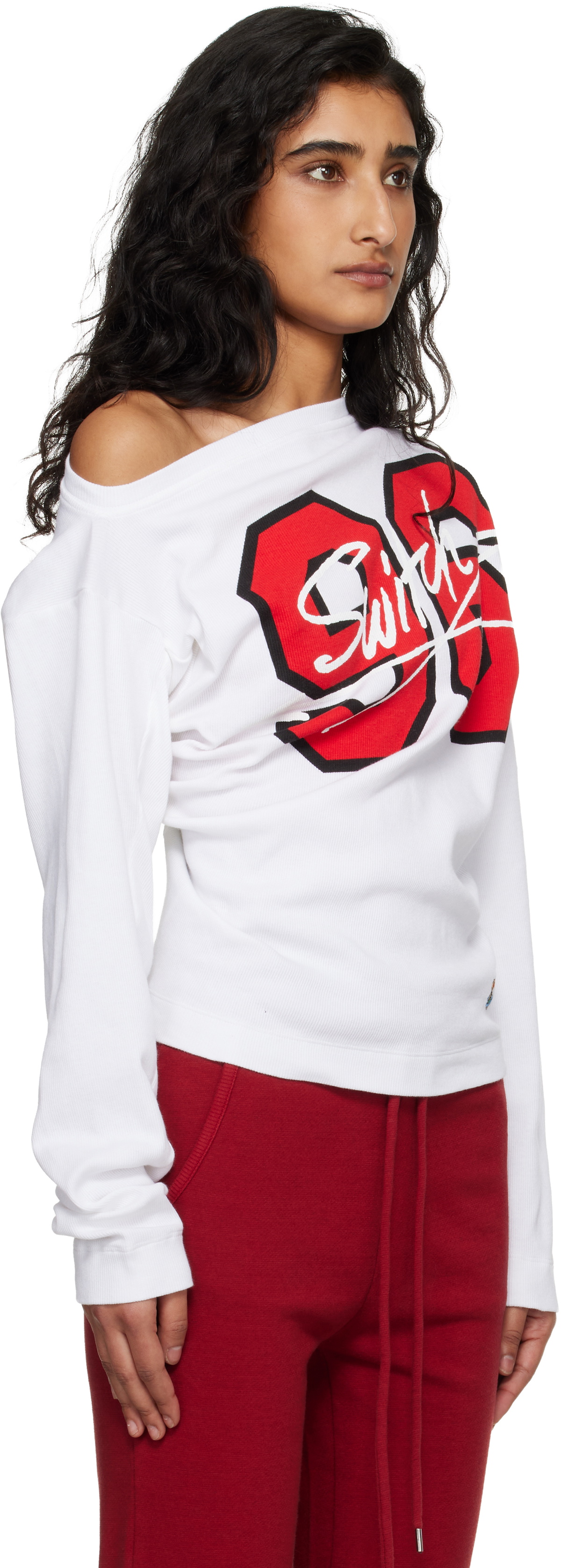 Vivienne Westwood White '96 Switch' Long Sleeve Hebo T-shirt