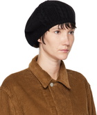 Y's Black Cable Beret