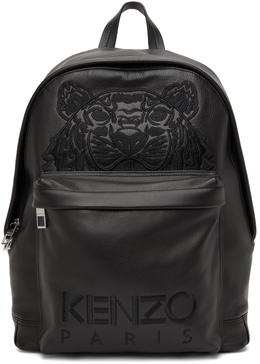 Kenzo Black Leather K-Tiger Backpack Kenzo Kenzo Black Leather K-Tiger Backpack Kenzo