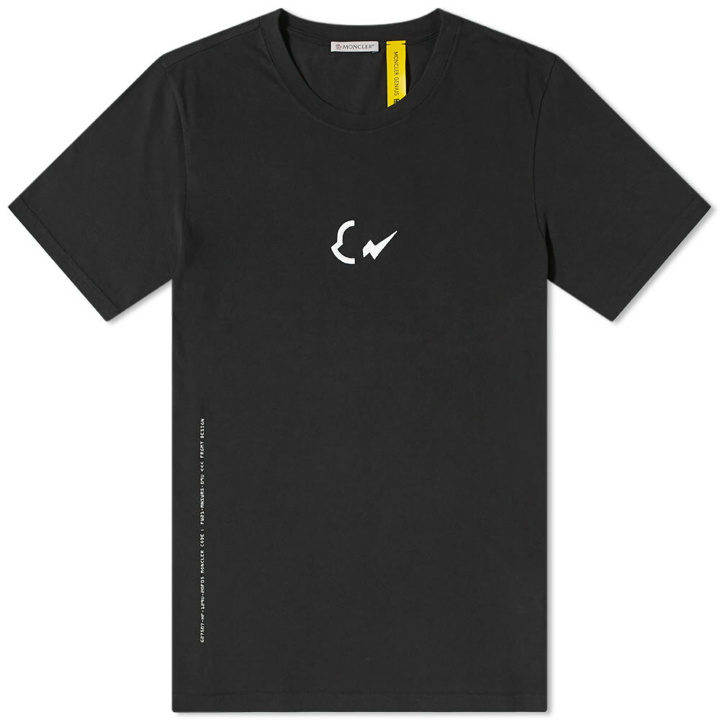 Photo: Moncler Men's 7 FRGMT Hiroshi Fujiwara Studio Logo T-Shirt in Black