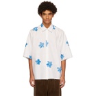 Camiel Fortgens SSENSE Exclusive White Flower Short Sleeve Shirt