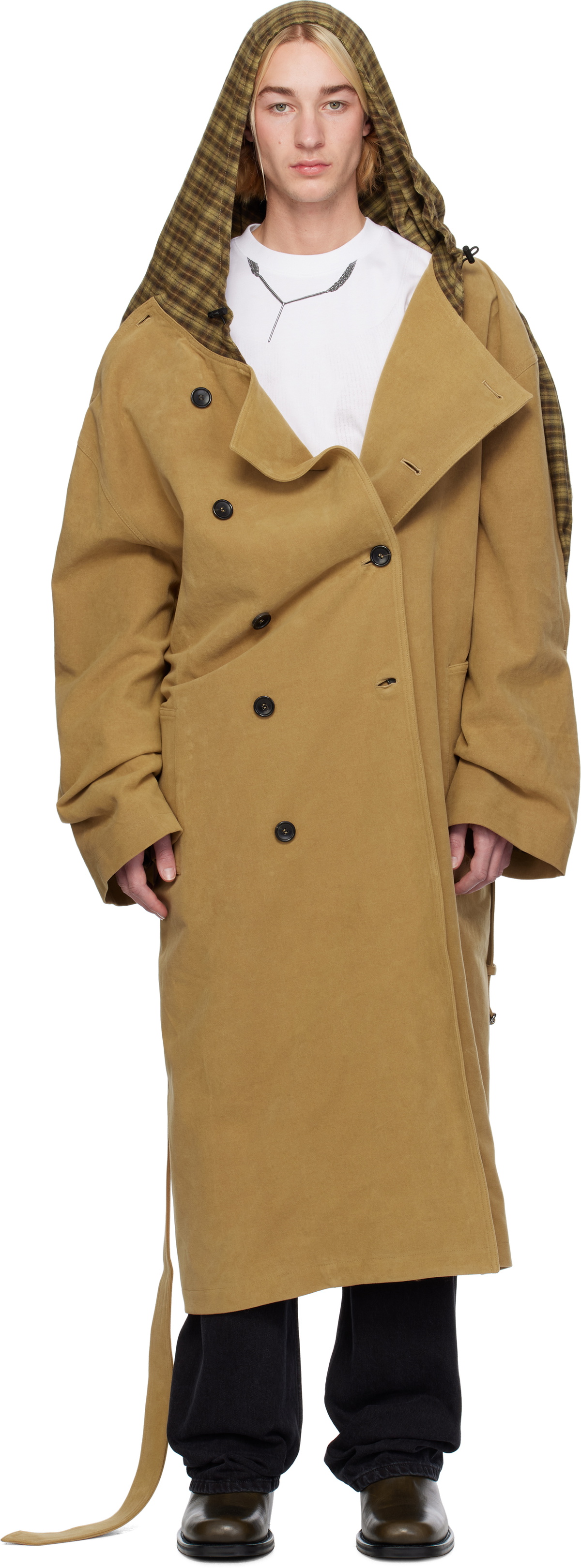 Y/Project Beige Infinity Trench Coat Y/Project