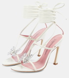 Blumarine Butterfly 105 leather sandals