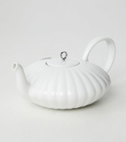 Georg Jensen Bernadotte porcelain teapot by Sigvard Bernadotte