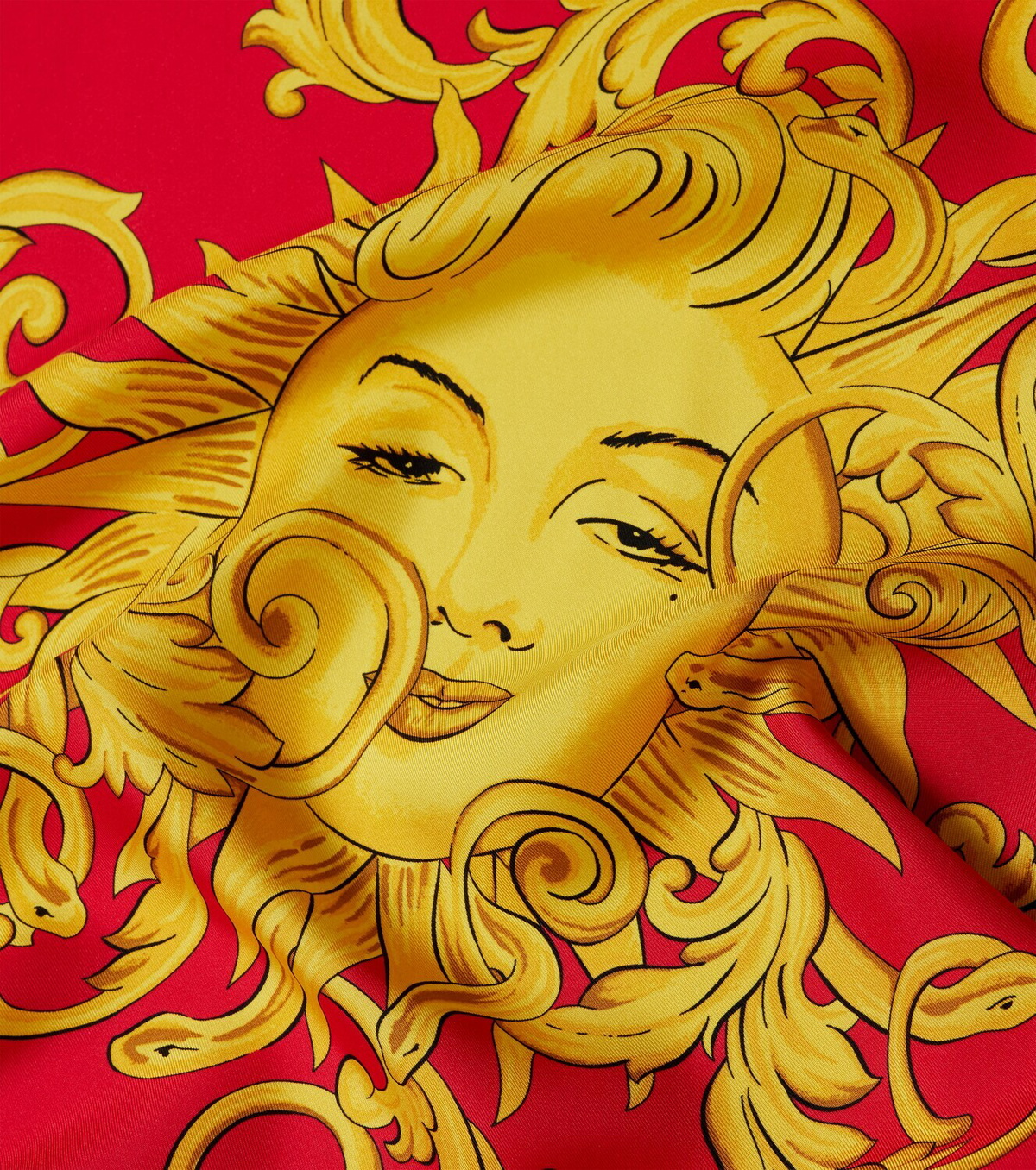 Versace Printed silk twill scarf