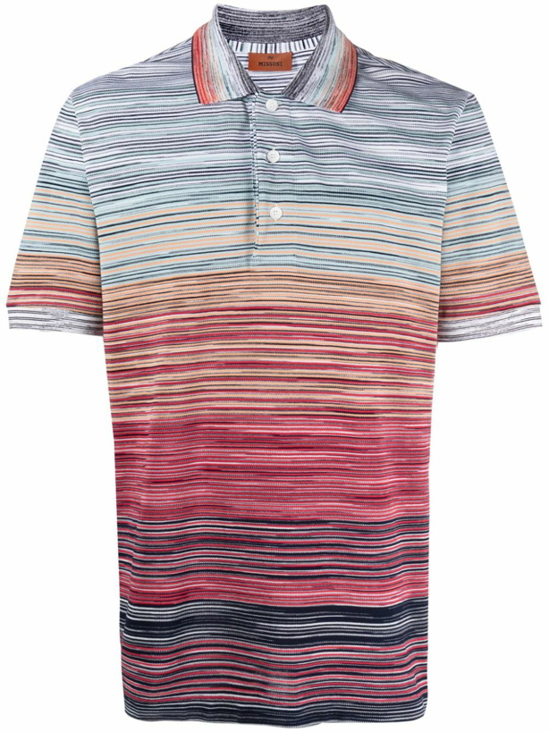 Photo: MISSONI - Tie-dye Print Cotton Polo Shirt