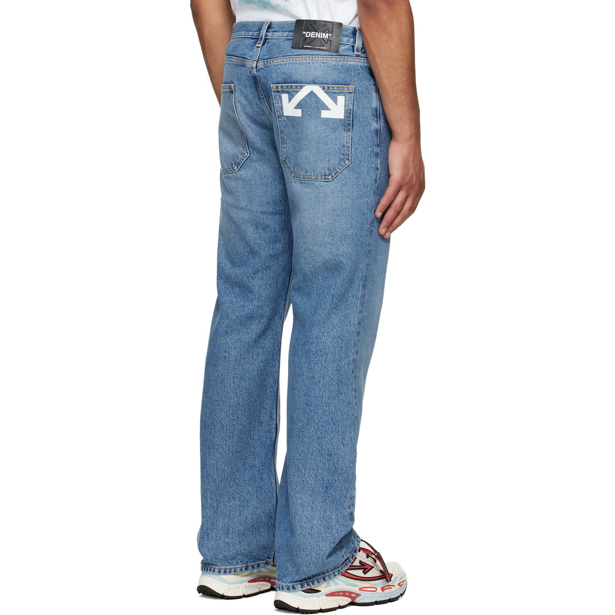 Off-White Blue Half Arrow Slim Relaxed Jeans