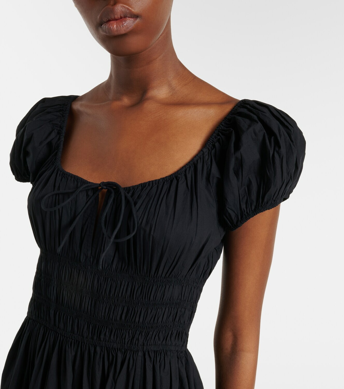 Dôen Quinn gathered cotton midi dress