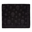 Alexander McQueen Black and Grey Skull Scarf