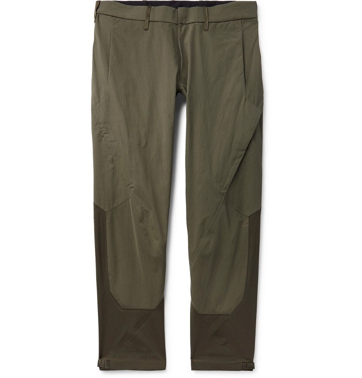 Photo: Arc'teryx Veilance - Apparat Slim-Fit Cotton and Nylon-Blend Trousers - Army green