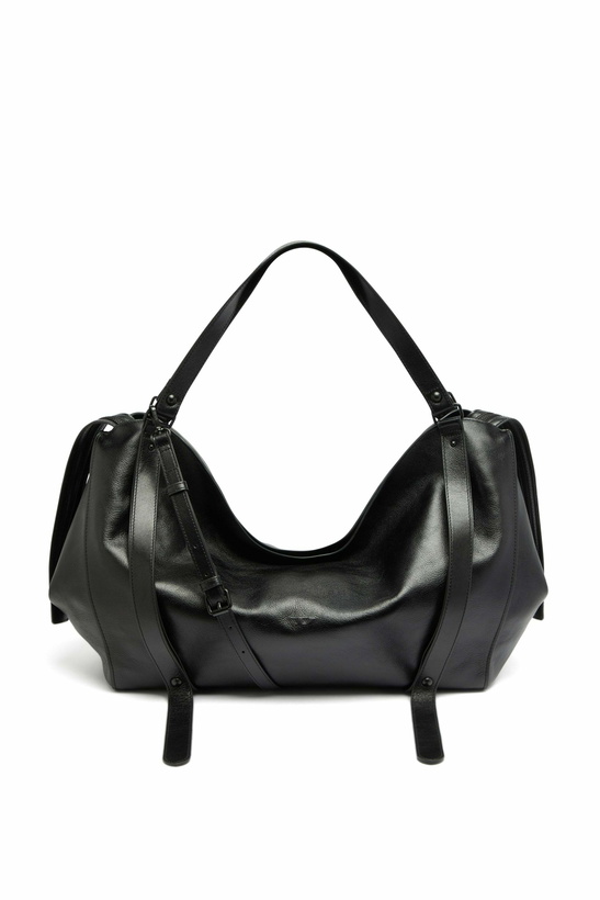 Photo: Diesel D-One-Duffle bag in leather - Travel Bags - Unisex - Black