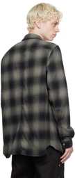 Rick Owens DRKSHDW Taupe Check Shirt