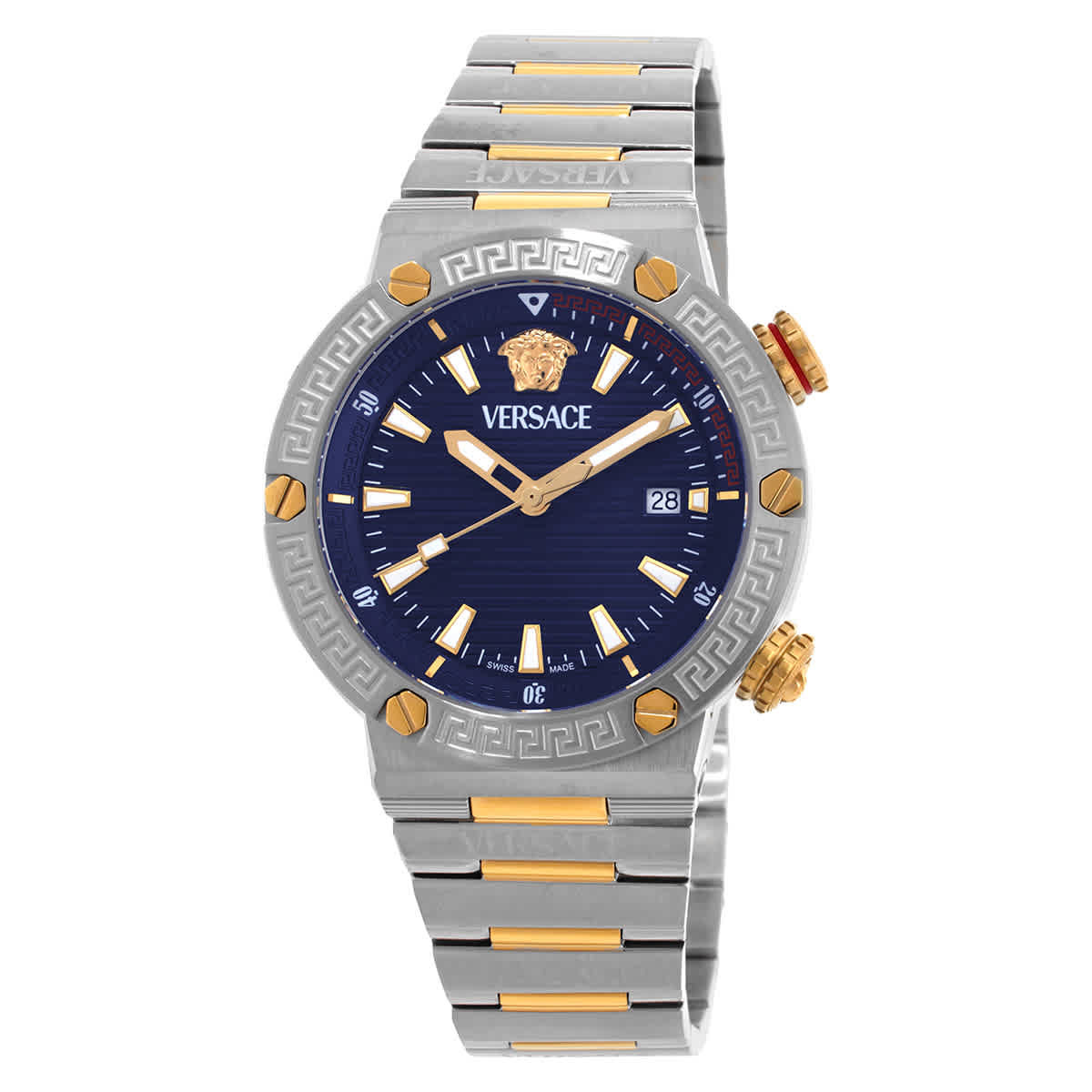 Versace Greca Logo Quartz Blue Dial Mens Watch VE8G00424 Versace