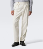 Brunello Cucinelli Pleated cotton corduroy straight pants