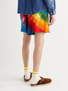 THE ELDER STATESMAN - Rainbow Void Wide-Leg Tie-Dyed Cotton and Cashmere-Blend Shorts - Multi