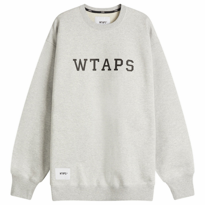 Photo: WTAPS Men's Academy Logo Sweatshirt in Ash Gray