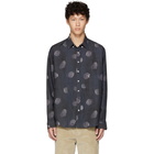 Schnaydermans Blue TV Noise Print Shirt