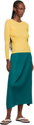 PLEATS PLEASE ISSEY MIYAKE Yellow Rib Pleats January T-shirt